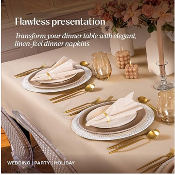 1000-Pack Linen-Feel Disposable Guest Towels - Soft & Absorbent