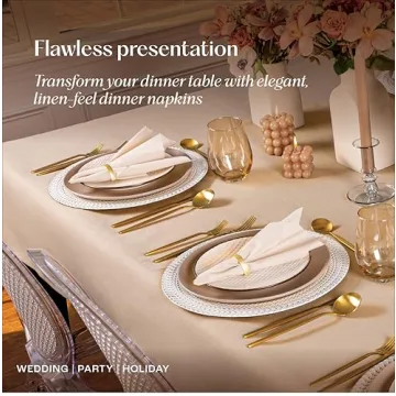 1000-Pack Linen-Feel Disposable Guest Towels - Soft & Absorbent