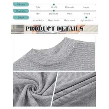 Xaatren 3 Pack Women's Sleeveless Mock Turtlenecks Shirts, Ribbed Stretch Slim Fitted Tank Top Basic Lightweight Bustier Tee(White, Black, Gray,Small)