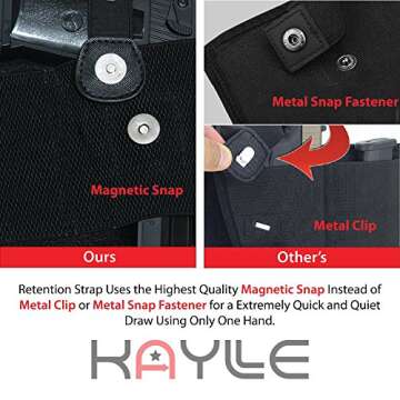 KAYLLE Belly Band Holster for Comfortable Concealed Carry