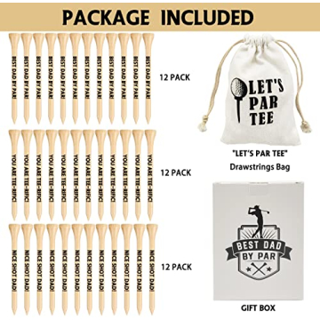 Durable Bamboo Golf Tees Gift Set for Dads