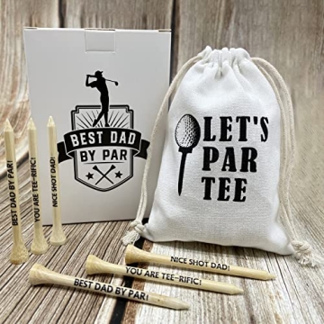Durable Bamboo Golf Tees Gift Set for Dads