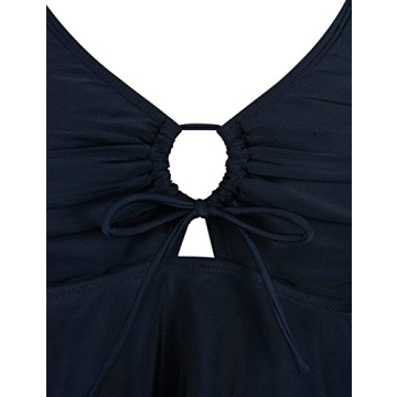 Plus Size Tankini Swim Top with Tummy Control & Adjustable Straps