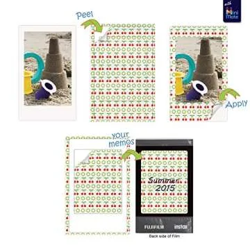 Fujifilm Instax Mini Instant Film (3 Pack, 60 Sheets) 5 Plastic Desk Frames + 10 Paper Frames Plus 60 Sticker Frames
