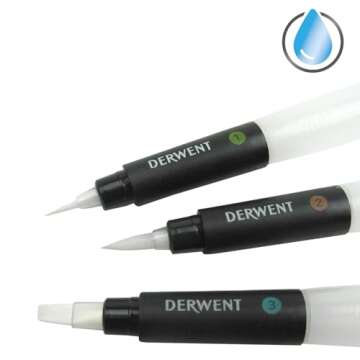 Derwent Waterbrush 3 Pack for Artists and Travelers