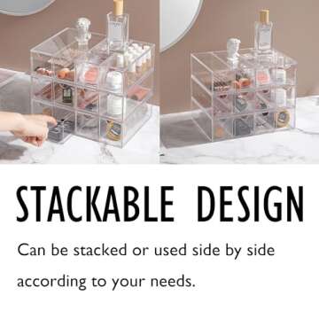 Sunglass Storage Box, Acrylic Eyeglass Organizer, Make-up Storage Drawer Tray, Jewelry Trays, Type S...