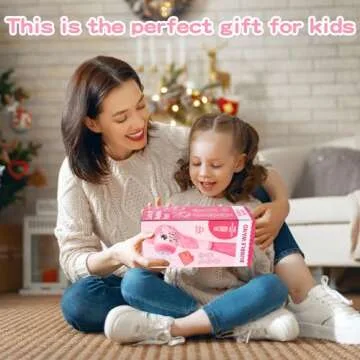 Unicorn Bubble Wand for Girls, Princess Bubble Machine Blower Maker with Light Christmas Basket Stuffers Outdoor Toy Gift for 1 2 3 4 5 6 7 8 Years Old Toddler Little Kids Include Bubble Solution