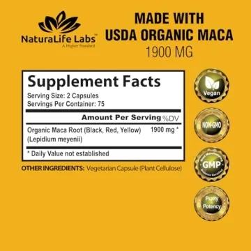 Organic Maca Root Capsules - Natural Energy & Hormonal Support