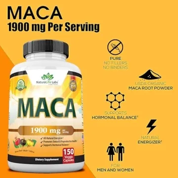 Organic Maca Root Capsules - Natural Energy & Hormonal Support