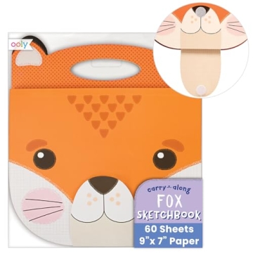 OOLY Carry Along Sketchbook for Kids, Fox Design - Portable Art Pad