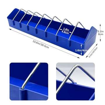 Ecjiuyi Pigeon Feeder,2pcs Bird Poultry Chicken Duck Parrots Quail Large Feeder Bowls, Thick Durable...