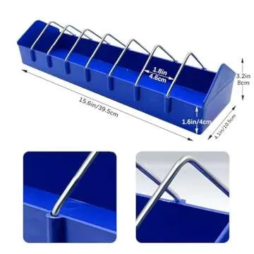 Ecjiuyi Pigeon Feeder,2pcs Bird Poultry Chicken Duck Parrots Quail Large Feeder Bowls, Thick Durable...