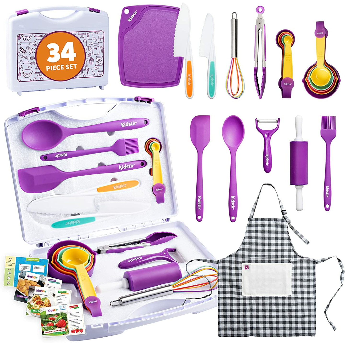 Kids Cooking Set - 34 Piece Baking Kit for Kids
