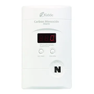 Kidde Carbon Monoxide Detector, Plug In Wall with 9-Volt Battery Backup, Digital LED Display
