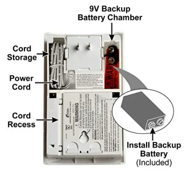 Kidde Carbon Monoxide Detector, Plug In Wall with 9-Volt Battery Backup, Digital LED Display