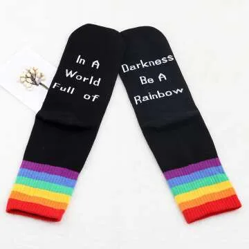 Gay Pride Socks - 2 Pairs for Men & Women