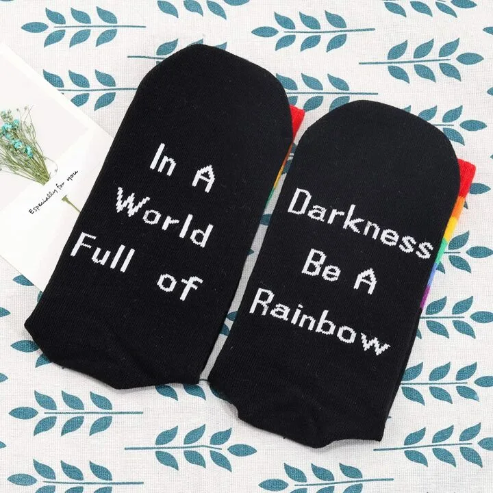 Gay Pride Socks - 2 Pairs for Men & Women