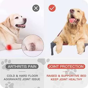 suddus Elevated Dog Beds Waterproof Outdoor, Portable Raised Dog Bed, Dog Bed Off The Floor, Dog Bed Easy Clean Indoor or Outdoor Use, Multiple Sizes