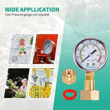 Minimprover 2PCS Brass Hex Swivel 1/4" NPT to 3/4 inch Female GHT Garden Hose Thread Connector Adapter,Garden Hose Pipe Fitting For Fuel/AIR/Water/Oil/Gas WOG