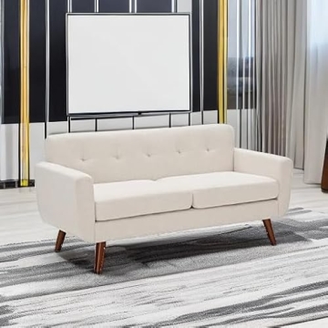 Tbfit 65" Loveseat Sofa - Stylish Mid Century Modern Comfort
