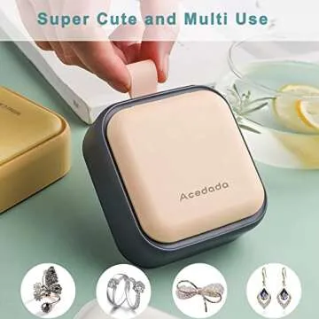 Small Pill Case, Cute Pill Box - Acedada Travel Daily Pill Organizer, Portable Pretty Pill Container for Purse Pocket, Compact Medicine Holder for Vitamins, Fish Oils, Supplements, Pink