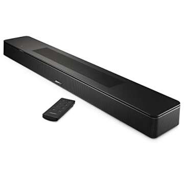 Bose Smart Soundbar 600 with Dolby Atmos, Bluetooth Wireless Sound Bar for TV with Built-in Microphone and Alexa Voice Control, Black