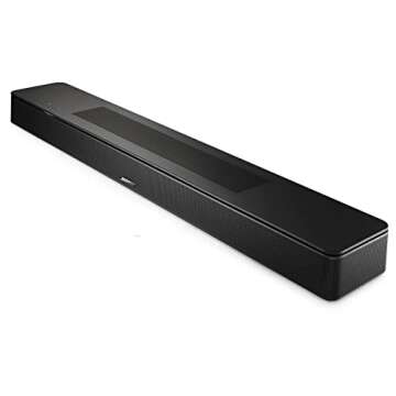 Bose Smart Soundbar 600 with Dolby Atmos, Bluetooth Wireless Sound Bar for TV with Built-in Microphone and Alexa Voice Control, Black