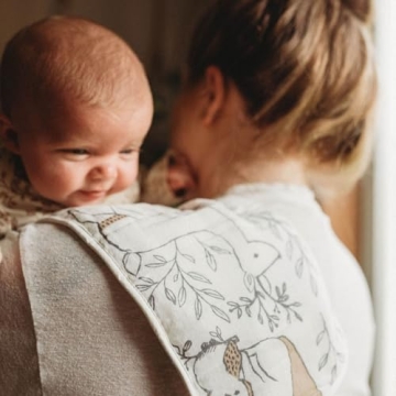 Crane Baby Woodland Animal Burp Cloths - Set of 3