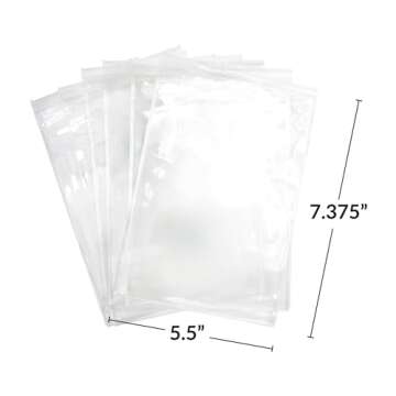 Altenew Medium Storage Pouches 10 PCS, Clear Poly Zipper Pouch, Multi-Purpose Clear Zipper Pouches, Ideal for Storing Stamps, Dies, Inks, Brushes, Pencils, Washi Tape, & Paper Crafting Tools
