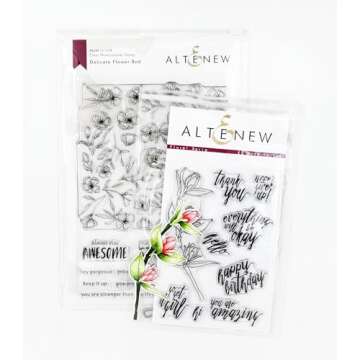 Altenew Medium Storage Pouches 10 PCS, Clear Poly Zipper Pouch, Multi-Purpose Clear Zipper Pouches, Ideal for Storing Stamps, Dies, Inks, Brushes, Pencils, Washi Tape, & Paper Crafting Tools