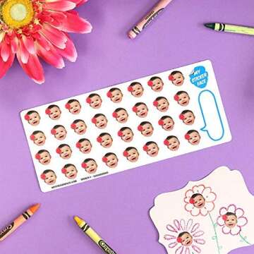 Custom Face Stickers, Pet Stickers, Stickers of Your Face, 0.75" Sticker Sheet - 5 Sheets - Custom G...