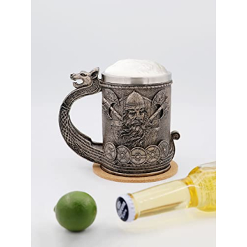 WOKHACH Viking Mug for Beer and Coffee 18oz Gift for Men