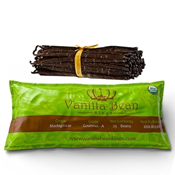 Quality 25 Organic Madagascar Vanilla Beans for All Uses