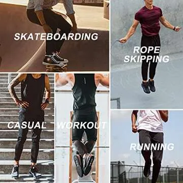 A WATERWANG Men's Joggers Sweatpants, Tapered Slim Running Pants with Pockets for Workout Athletic Gym Training LightGray