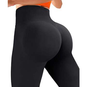 RXRXCOCO Womens Seamless Butt Lifting Leggings High Waisted Yoga Pants Tummy Control Workout Legging...