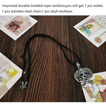 ABC STORY Skull Biker Wallet - Stylish Gothic Accessory