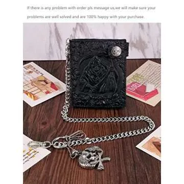 ABC STORY Skull Biker Wallet - Stylish Gothic Accessory