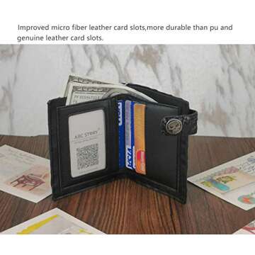 ABC STORY Skull Biker Wallet - Stylish Gothic Accessory