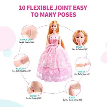 UCanaan Girl Doll and Closet Set with Doll Clothes and Accessories Items Including Fashion Dolls, Dressand Many Other Accessories (Refer Picture Shows)，Best Gitfs for Girls Christmas Birthday