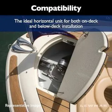 Lewmar Pro Fish 700 Fishing Windlass for 1/4" G4 Chain, Auto Free-Fall System, Maximum Pull 700 lbs., 316 Stainless Steel Construction, for Boats up to 38' - 2020201159