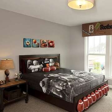 4PC Sports Canvas Wall Art for Boys Room Decor