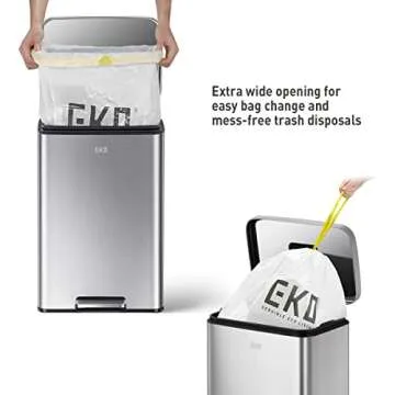 EKO Madison 50L Step Trash Can Stylish Durable Design