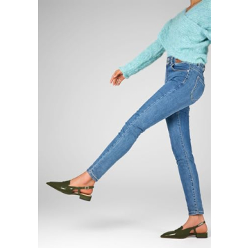 Castamere Slingback Flats for Women Close Pointed Toe Loafers Low Heel Slip-on Pumps Office Casual Dress Shoes 0.8 Inches Heels Olive Green 7 M US