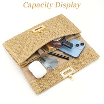 WEIMZC Small Straw Purse for Women Stylish Crossbody