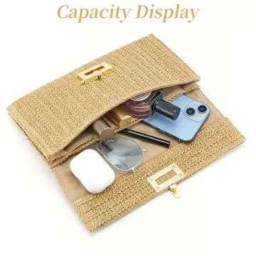 WEIMZC Small Straw Purse for Women Stylish Crossbody