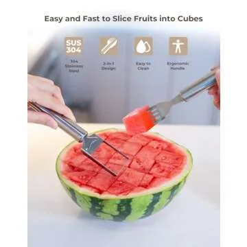 CripsTaste Watermelon Fork Cutter Slicer Tool for Outdoor Fun