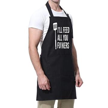 Funny Cooking Aprons for Men & Women - Top Gift Idea