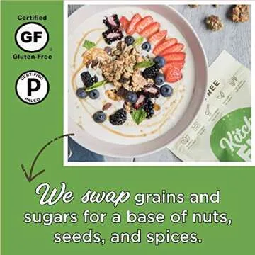 Kitchfix Grain Free Paleo Granola Original 3-Pack | Vegan Plant-Based Protein | Gluten-Free, Low Sugar, Low Carb Granola | 10oz