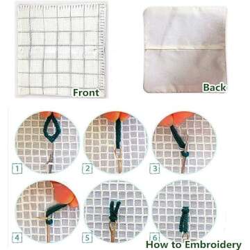 Red Christmas Tree Latch Hook Pillow Kits for Adults and Kids Beginner Handmade Needle Crochet Yarn Kits Embroidery Cushion Hook and Latch Kit Pillow Cover Rug Home Sofa Decoration 43x43cm(2)