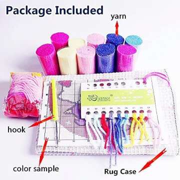 Red Christmas Tree Latch Hook Pillow Kits for Adults and Kids Beginner Handmade Needle Crochet Yarn Kits Embroidery Cushion Hook and Latch Kit Pillow Cover Rug Home Sofa Decoration 43x43cm(2)